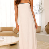 Aisha Maxi Elbise - Yulaf Rengi