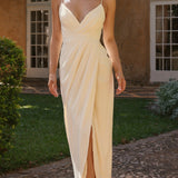 Charlotte Drapeli Maxi Elbise - Sarı