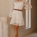 Acacia Lace Mini Dress - White