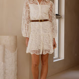 Acacia Lace Mini Dress - White