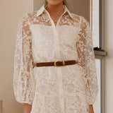 Acacia Lace Mini Dress - White