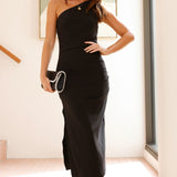 Alaina Midi Dress - Black