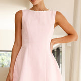 Aceline Mini Dress - Pink/White