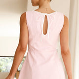 Aceline Mini Dress - Pink/White