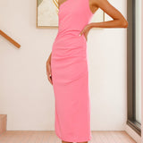 Alaina Midi Elbise - Pembe