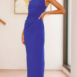 Cataleya Maxi Elbise - Kobalt Mavi