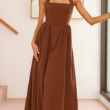 Caden Maxi Elbise - Çikolata