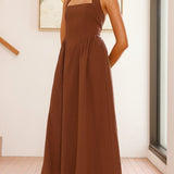 Caden Maxi Elbise - Çikolata