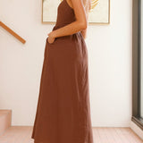 Caden Maxi Elbise - Çikolata