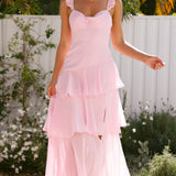 Achelle Maxi Elbise - Pembe