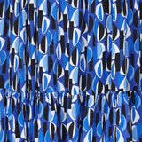 Baka Maxi Elbise - Mavi Baskı