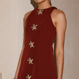 Daray Mini Dress - Burgundy/Star