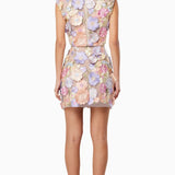 Çiçek İşlemeli Mini Etek Takım