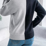 Hayalet Desenli Uzun Kollu Yuvarlak Yaka Kazak