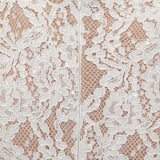 Eşleşen Bel Kemerli Zarif Kısa Kollu Dantel Elbise