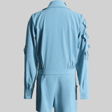 Uzun Kollu Çiçekli Tulum