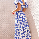 Bronty Maxi Elbise - Mavi