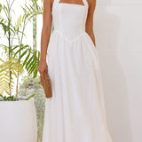 Caden Maxi Elbise - Beyaz