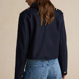 Button Pocket Long Sleeve Ceket