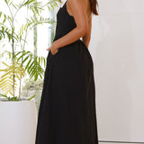 Caden Maxi Elbise - Siyah