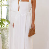 Caden Maxi Elbise - Beyaz