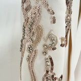 Karmaşık Omuz İşlemeli Drapeli Blazer