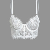 Dantel Büstiyer Cami Üst ve İç Giyim Takımı