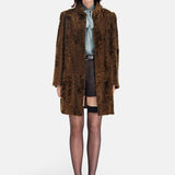 Kadife Dokulu Kahverengi Trençkot