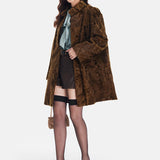 Kadife Dokulu Kahverengi Trençkot