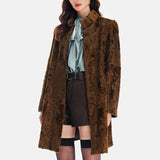 Kadife Dokulu Kahverengi Trençkot