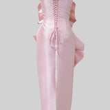 3D Hacimli Çiçek Desenli Midi Elbise