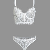 Dantel Büstiyer Cami Üst ve İç Giyim Takımı