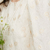 Çantalı Jakarlı A-Kesim Fırfırlı Kadın Midi Elbise