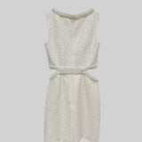 Bel Kesimli ve Fiyonklu Payetli Kolsuz Mini Elbise