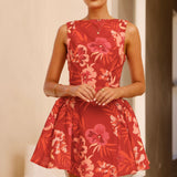 Canika Mini Dress - Red Floral