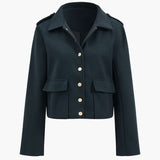 Button Pocket Long Sleeve Ceket