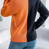 Hayalet Desenli Uzun Kollu Yuvarlak Yaka Kazak