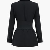 Button Notched Lapel Blazer