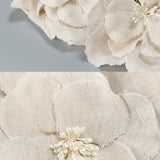 3D Çiçek Aplikeli Büstiyer Elbise - Ivoire