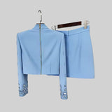 Elmas Süslemeli Mini Etekli Set