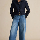 Button Pocket Long Sleeve Ceket