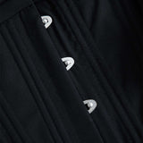 Button Notched Lapel Blazer