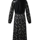 Çevre Dostu Kürk Yelek ve Çiçek Desenli Elbise İkili Takım