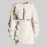 Petal Süslemeli İki Parçalı Takım