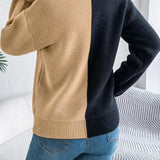 Hayalet Desenli Uzun Kollu Yuvarlak Yaka Kazak