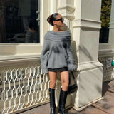 Omuz Açık Triko Kazak