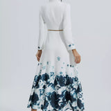 Çiçek Desenli Maxi Elbise