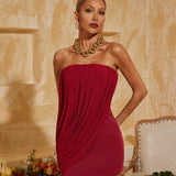 Straplez File Mini Elbise