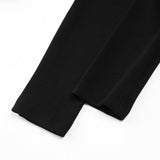 Siyah V Yaka Uzun Kollu Triko Bluz