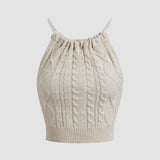 Büzgülü Arkası Açık  Örgü Crop